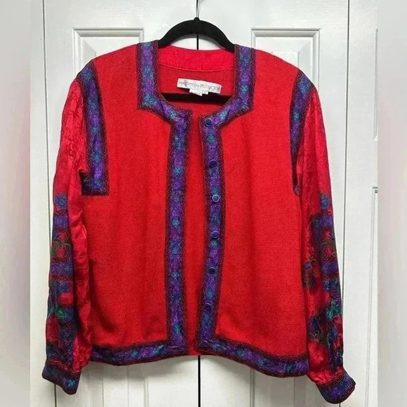 Vintage Anne Crimmins for UMI Collection. Unique Sweater Sz Large - Picture 1 of 9